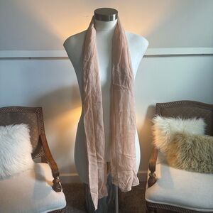 Vintage Light Pastel Pink Silk Scarf